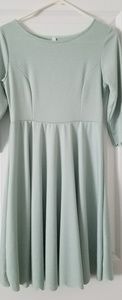 Pink Blush mint scallopped edge S maternity dress